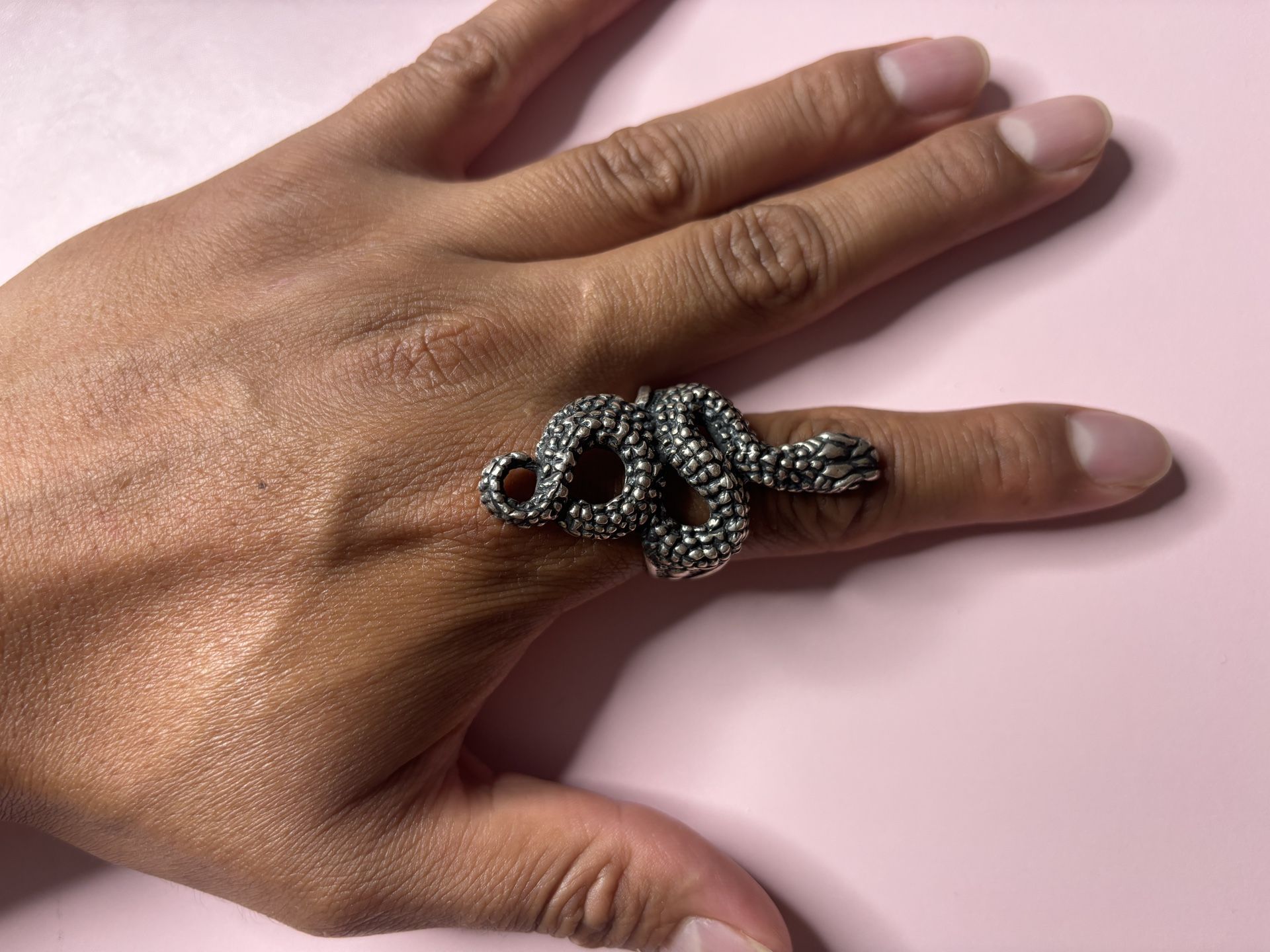 Coiled Snake Sterling Silver 925 Ring