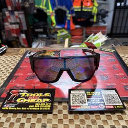 BOMBER JAGER- BOMB Black Frame W/ Blue Mirror Safety Lens 