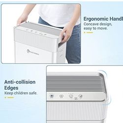 Air Purifier for Home, Elechomes True HEPA Air Purifiers for Large Room with Washable Filter, Timer, Ultra-Quiet 