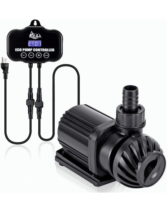 AQQA GPH Controllable Water Pump,Circulation Make Wave/Feed Mode/20 Options Flow Adjustable Multifunction Submersible or External Powerful Ret
