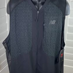 New Balance Impact Run Luminous Packable Mesh FZ Black Running Vest - Men’s 2XL 
