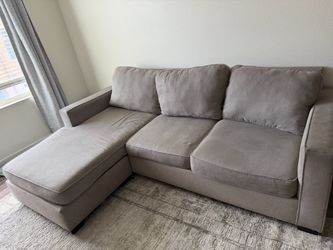 Gray Fabric Sectional Sofa with Chaise