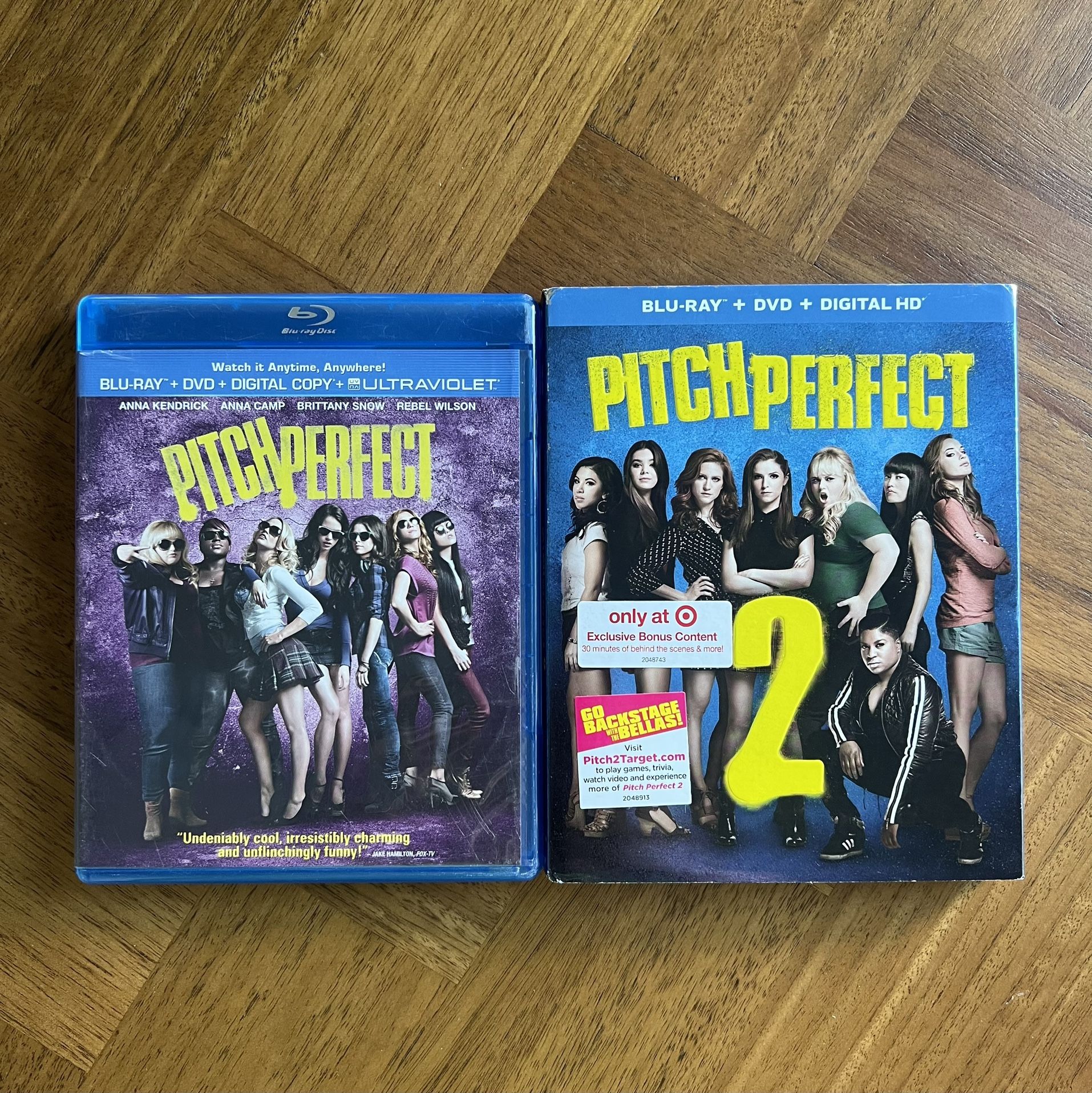 Pitch Perfect & Pitch Perfect 2 Blu-ray DVD Movies
