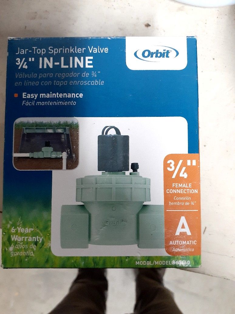 Brand New 3/4" Inline Irrigation Valve