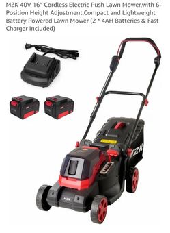 MZK 40V 16" Cordless Electric Push Lawn Mower