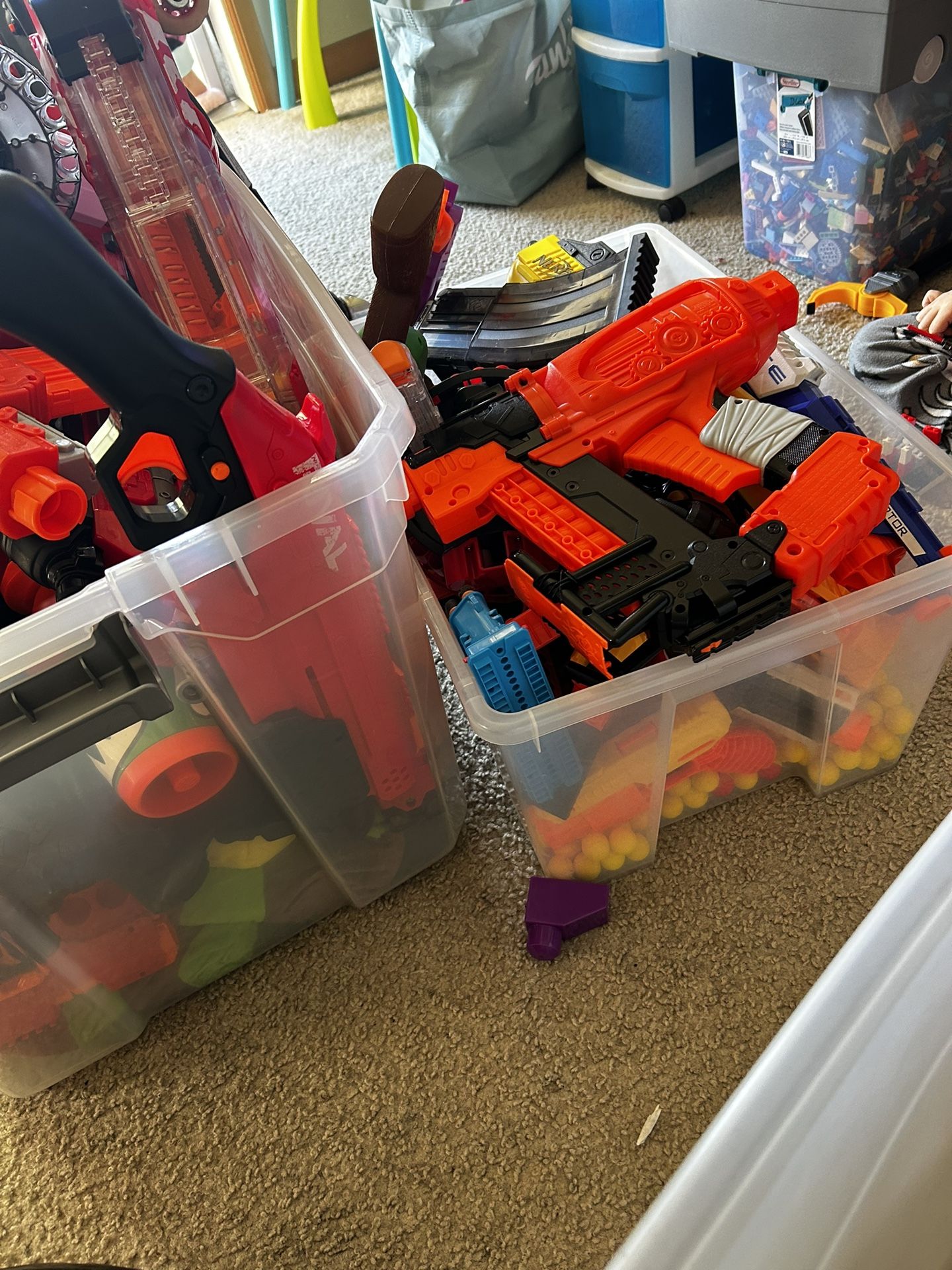 Lots Of Nerf Guns With Bullets