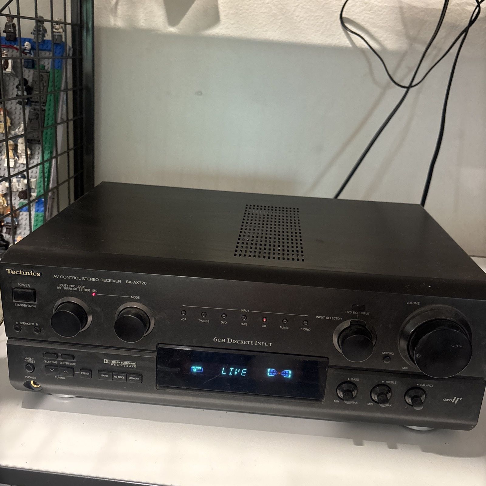 Technics Model SA-AX720 Stereo Surround Receiver 100 Watt 6 Channel No Remote