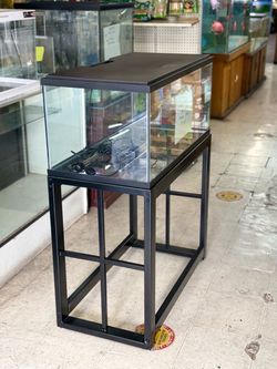45G Fish Tank Setup w/ Stand, LED Light & Heater - Ready to Go - Fish Tank Aquarium Set