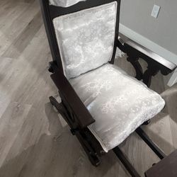 Antique Rocker Recliner Rocking Chair w/ foot stool