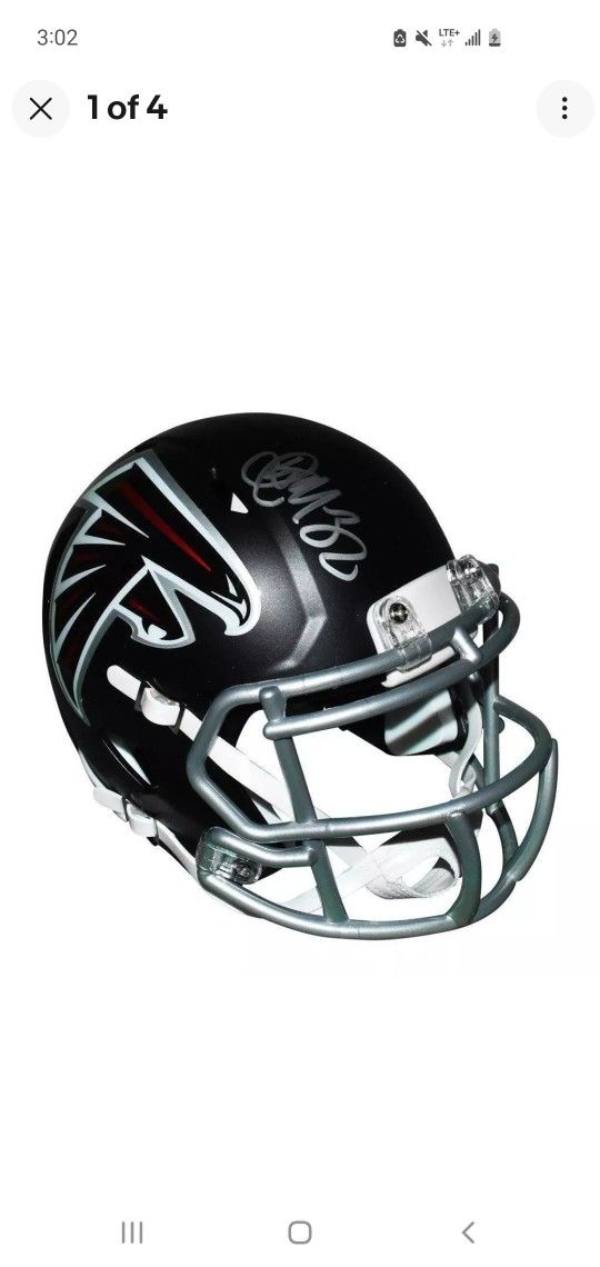 Atlanta Falcons Jamal Anderson Autographed Mini Helmet