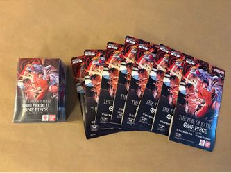 One Piece OP16 The Time Of Battle - Sleeved Booster Packs and Double Box