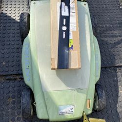 Battery Powered Lawn Mower Works Good Includes 2 Batteries And 2 Chargers 