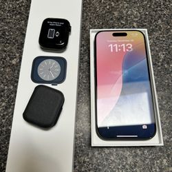 Brand New IPhone 16 Pro 512gb Opened Box  Unlocked Apple Watch Series 8 Midnight Sport Band GPS + Cellular 