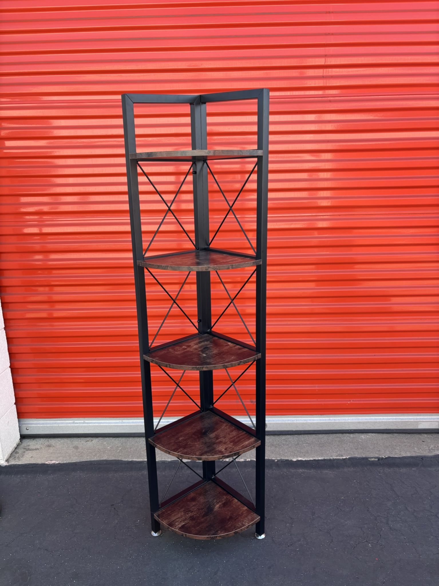 Standing Corner Bookcase With Shelves