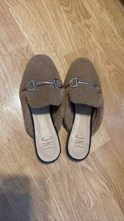 INC Womens Gineen Faux Shearling Slip On Mules