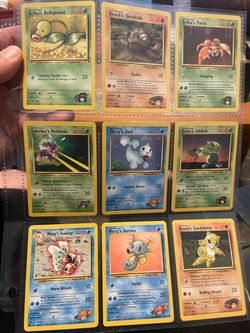 Gym heroes pokemon 9 card vintage set