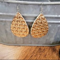 Faux Leather Light Weight Earrings 