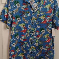 Men or Boys Smurf Shirt 