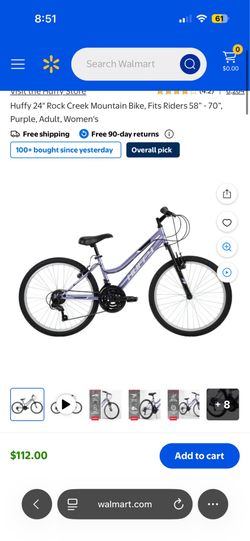 Huffy 24” rock creek mountain bike