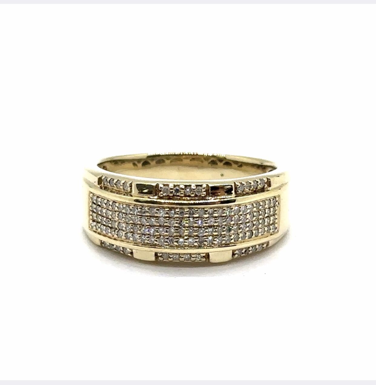 Gentleman Gold Diamond Wedding Band 10KYG EPJ026153