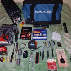 Tool Set 🔧 With Bag And First Aid Kit And Lock Box With Lock And Some Random Things That Might Be Useful 