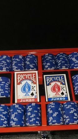 Bicycle Poker Chips All Blue!