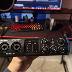 Presonus studio 24c usb c 2x2 audio midi audio interface
