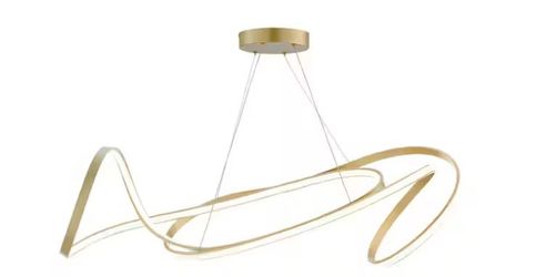 Finesse Decor 60-Watt Integrated LED Gold Chandelier