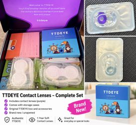 TTDEYE Purple Contact Lenses Complete Set