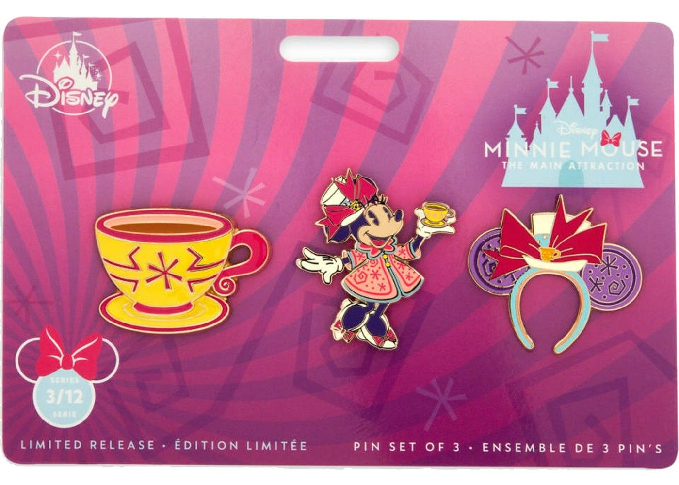 Disney Minnie Main Attraction Tea Cup Pins Set