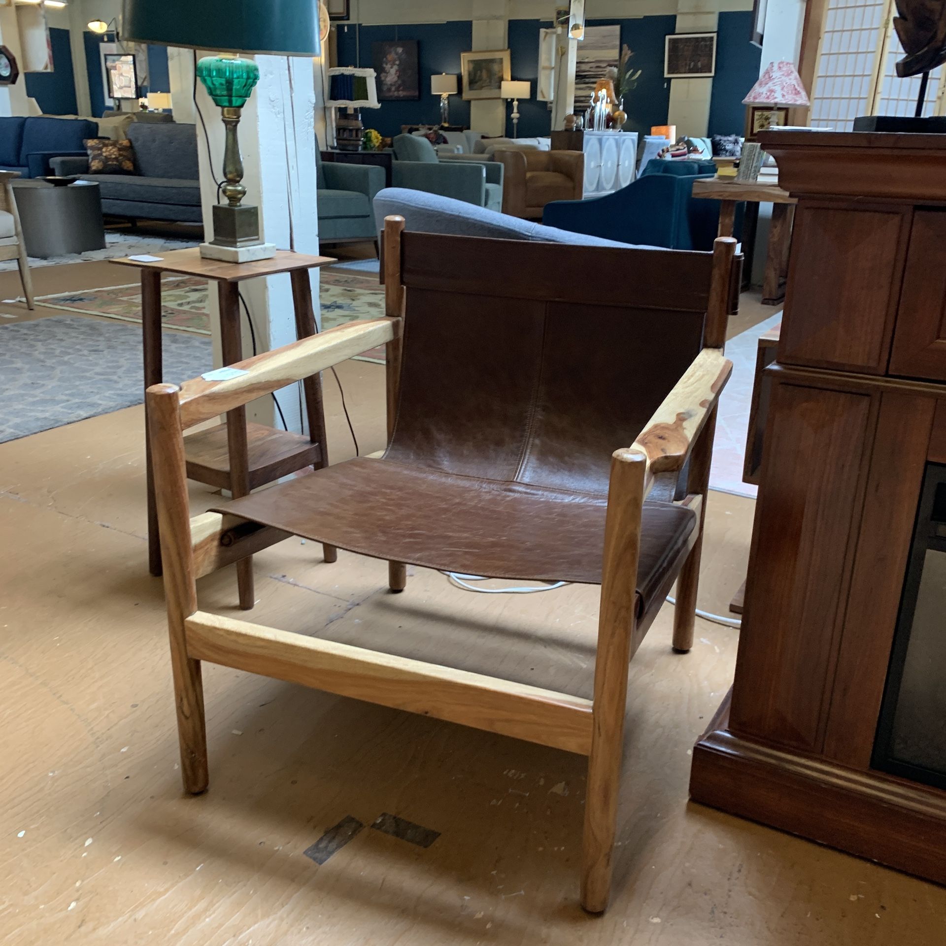 Leather Sling Chair