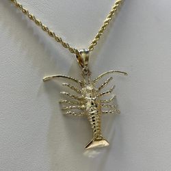 14k Lobster Pendant