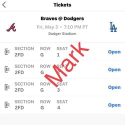 Dodgers Vs Braves Tickets | Fri May 3