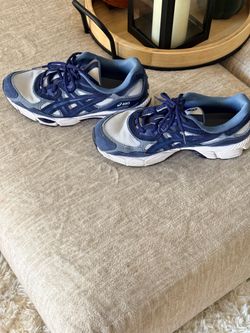 ASICS Running Sneakers Navy Blue and Silver