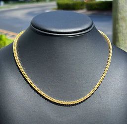 Jewelry 10k solid Yellow Gold Franco link 20.50” Chain necklace 11.60 grams 3.50mm