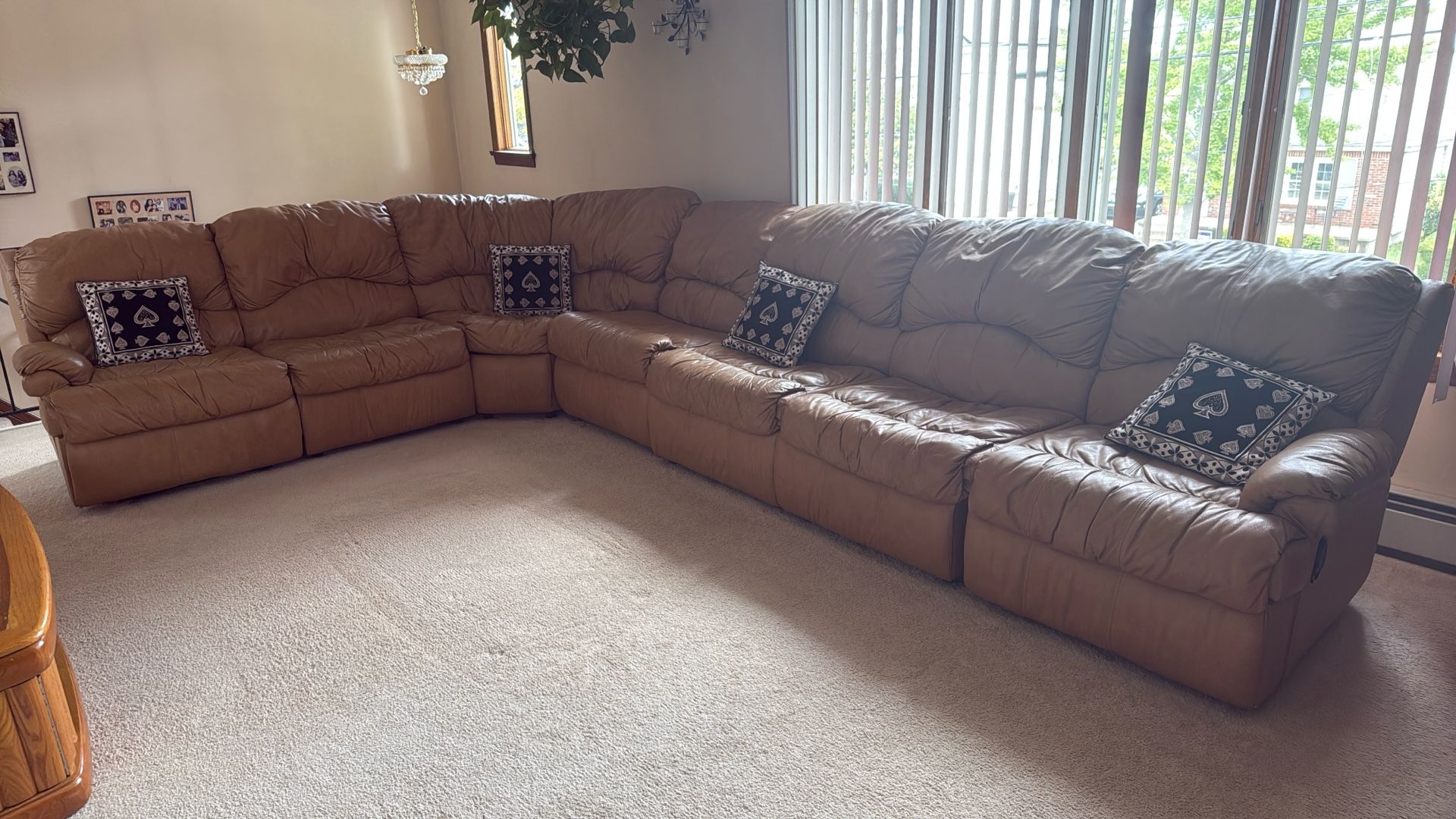 7 Piece Sectional Leather Couch