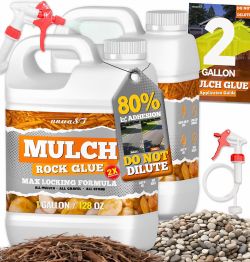 2‑Gallon Mulch Rock Glue – Strong Landscaping Binder for Pebbles, Rocks & Gravel