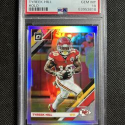 2019 Panini Donruss Optic Holo Prizm #3 TYREEK HILL PSA 10 Gem Mint KC Chiefs