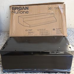 Broan-NuTone 30 In. Ductless Under Cabinet Range Hood with Light in Black 