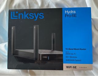 Linksys Hydra Pro 6E Tri-band mesh router for 50 plus devices