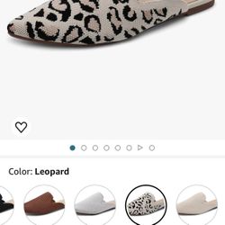 Mules for Women Comfortable Slip-on Flats-Backless-Pointed Toe Slides Breathable Mesh Knit Loafers