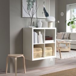 IKEA KALLAX 4-cube bookshelf in white