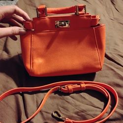 Forever 21 Orange Mini Clutch Purse