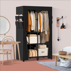 Black Portable Wardrobe Closet