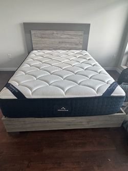 QUEEN MATTRESS + LED BED FRAME