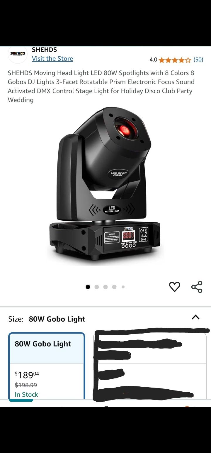 Shehds 80W Spotlights 3-Facet Rotatable Prism