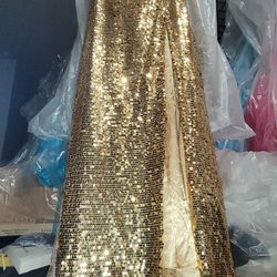 Gold sequin dress Sz   L  (Juniors)