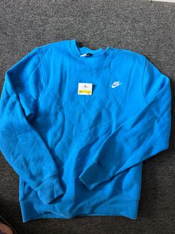 Nike Crewneck Sweatshirt Blue White Logo Pullover Activewear Size S