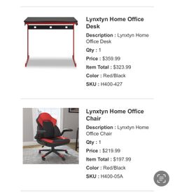 🎮 Gaming Desk + Racing Chair Set – Black & Red 🖥️🪑