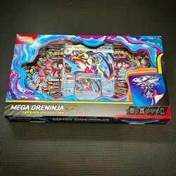 Pokémon TCG Mega Greninja ex Premium Collection Box Sealed Chaos Rising 8 Packs